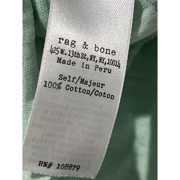 Rag & Bone Classic Beater Tank Cotton in Celadon Green Tank Green Size M - Picture 5 of 8